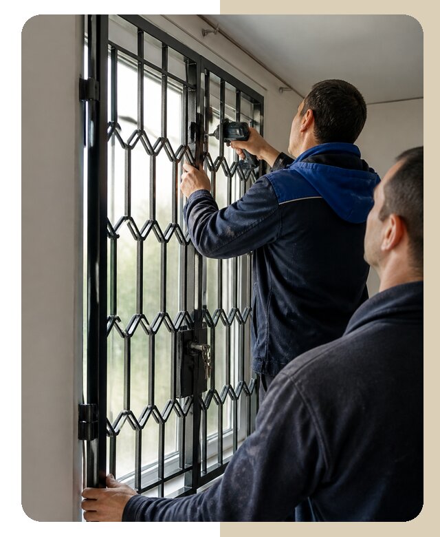 Установка распашных решеток в Курске цена от 6776 р. | Дверной